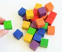 Kostky dřevěné barevné